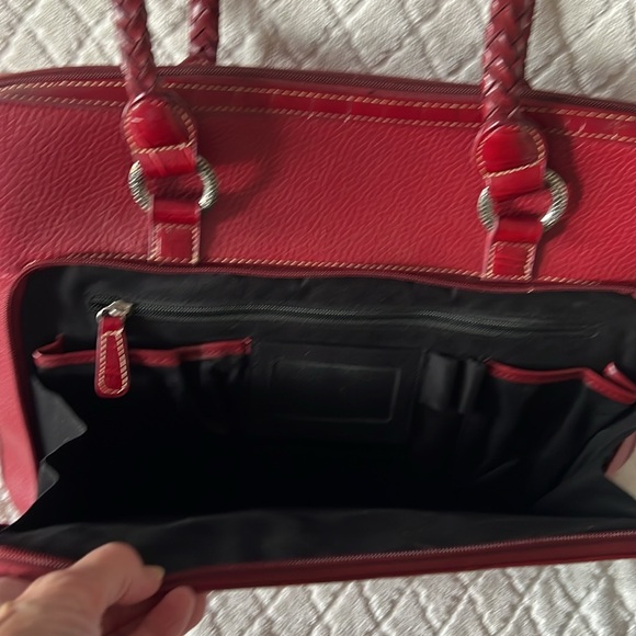 💥💥Coldwater Creek Red Faux Leather Americana Briefcase💥💥 - Picture 3 of 12